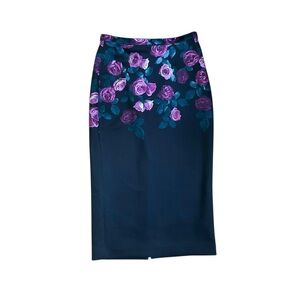 ERIN by Erin Fetherston Black Midi Pencil Skirt Business Casual Office Siren 4